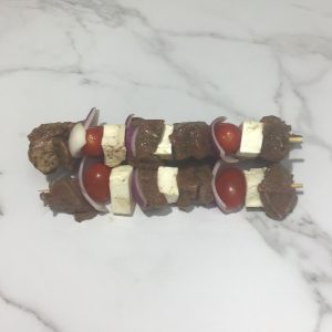 Lamb Kebabs - Cherry Tomato, Onion & Haloumi